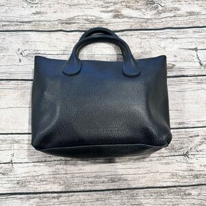 NWOT Portland Leather Goods Large Black Raindrop Leather Crossbody Handbag